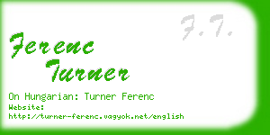 ferenc turner business card